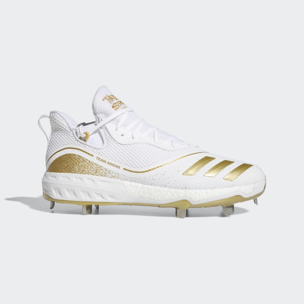 Adidas Men's Icon V Baseball Cleats White/Gold Metal/Black Ireland G28233